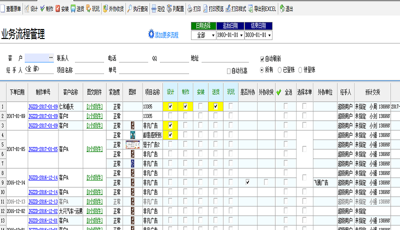 廣告公司管理軟件業(yè)務流程管理